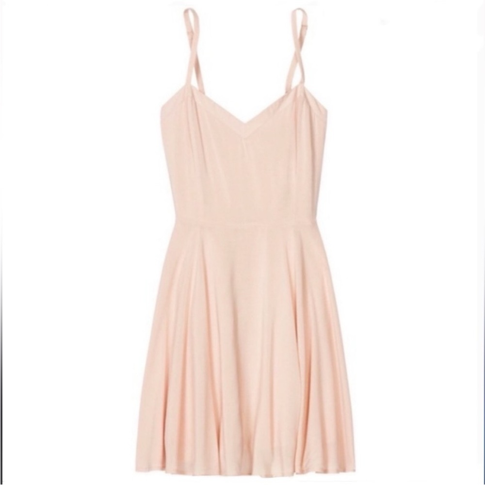 Aritzia Strapless Spaghetti‑Strap Dress in Light Blush